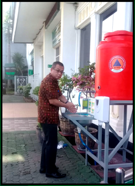 Tempat Cuci Tangan Hasil Kerjasama Pengadilan Negeri Sidoarjo dengan BPBD Kab. Sidoarjo